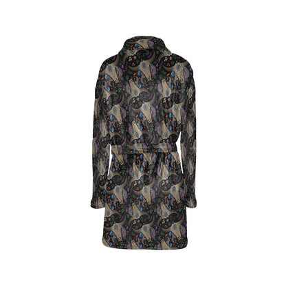 Buffalo Head Print Design LKS401 Women's Fleece Robe
