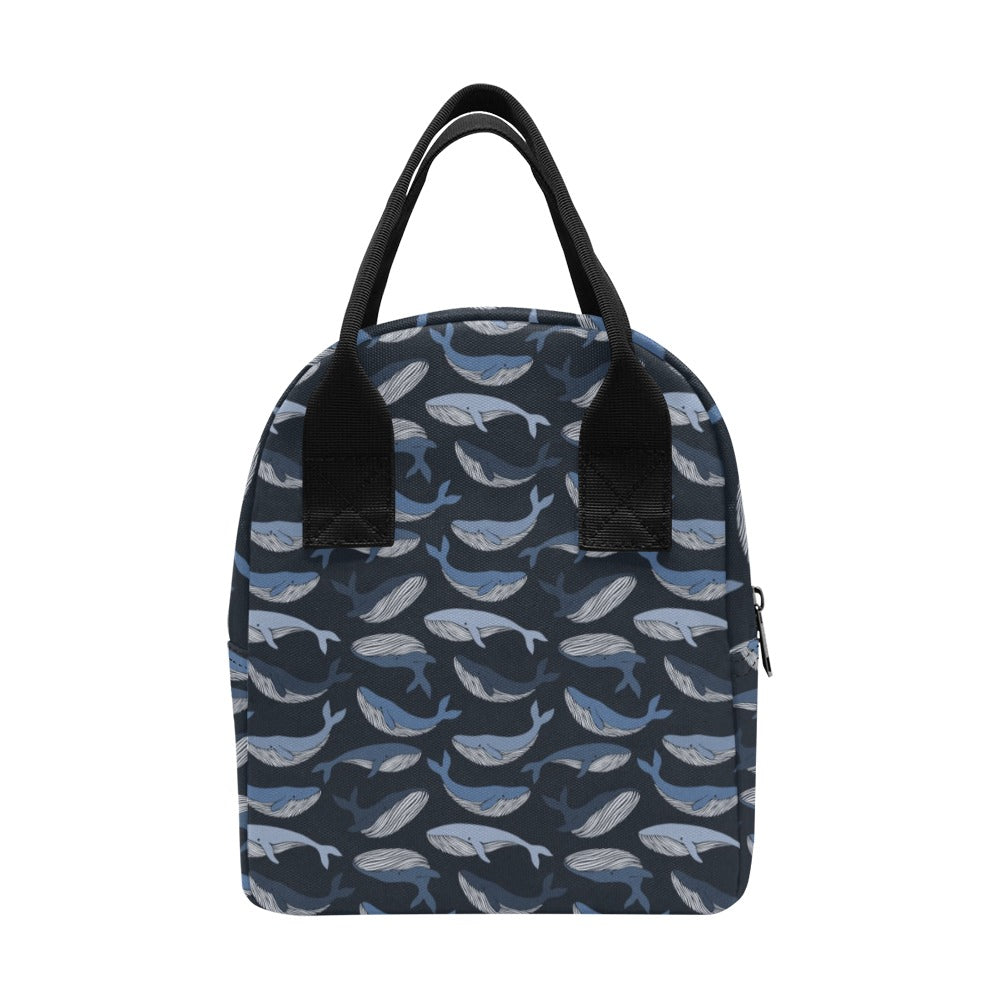 Whale Print Design LKS301 Insulated Lunch Bag