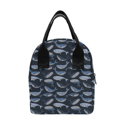 Whale Print Design LKS301 Insulated Lunch Bag