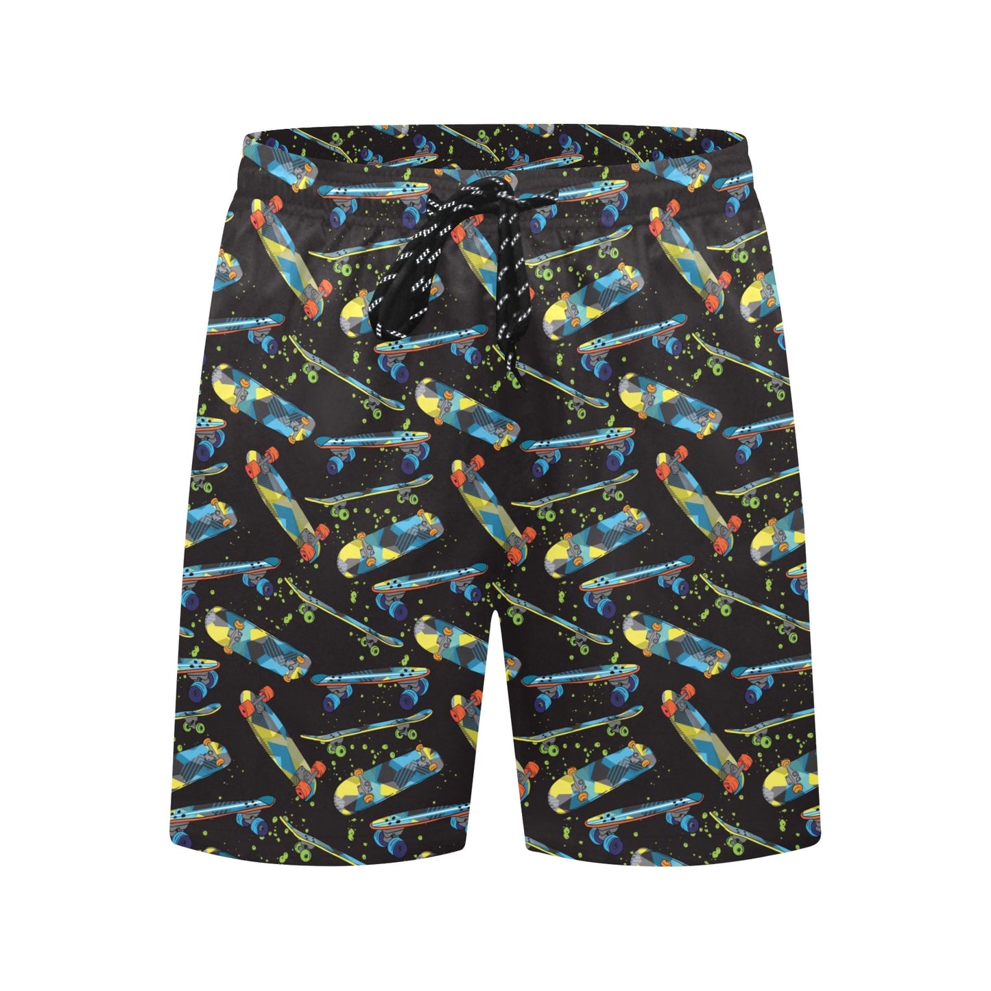 Skateboard Print Design LKS305 Men's Swim Trunks Beach Shorts