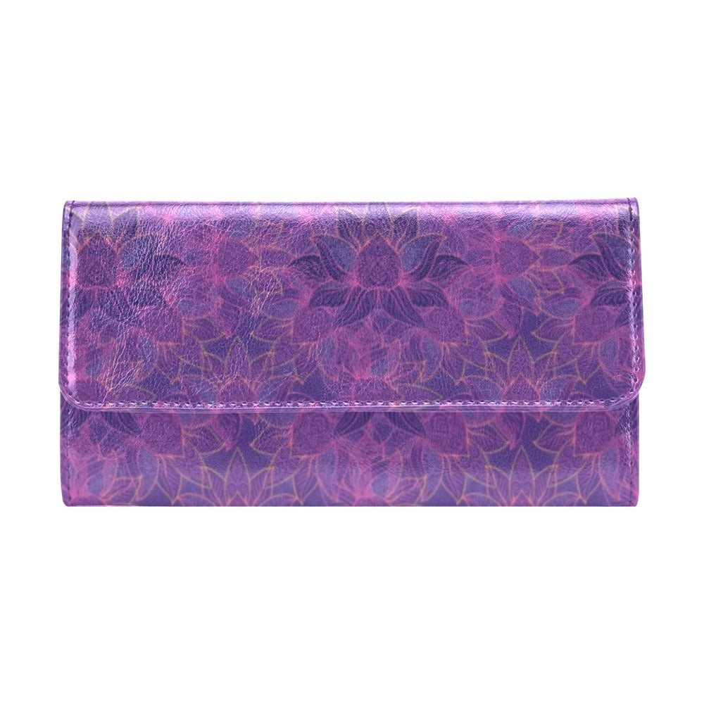 Bohemian Lotus Mandala Style Women's Trifold Wallet
