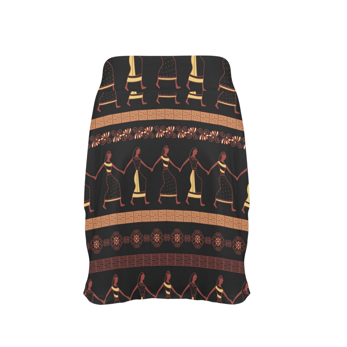 Ancient Greek Human Print Design LKS306 17" Golf & Pickleball Skort with Pockets