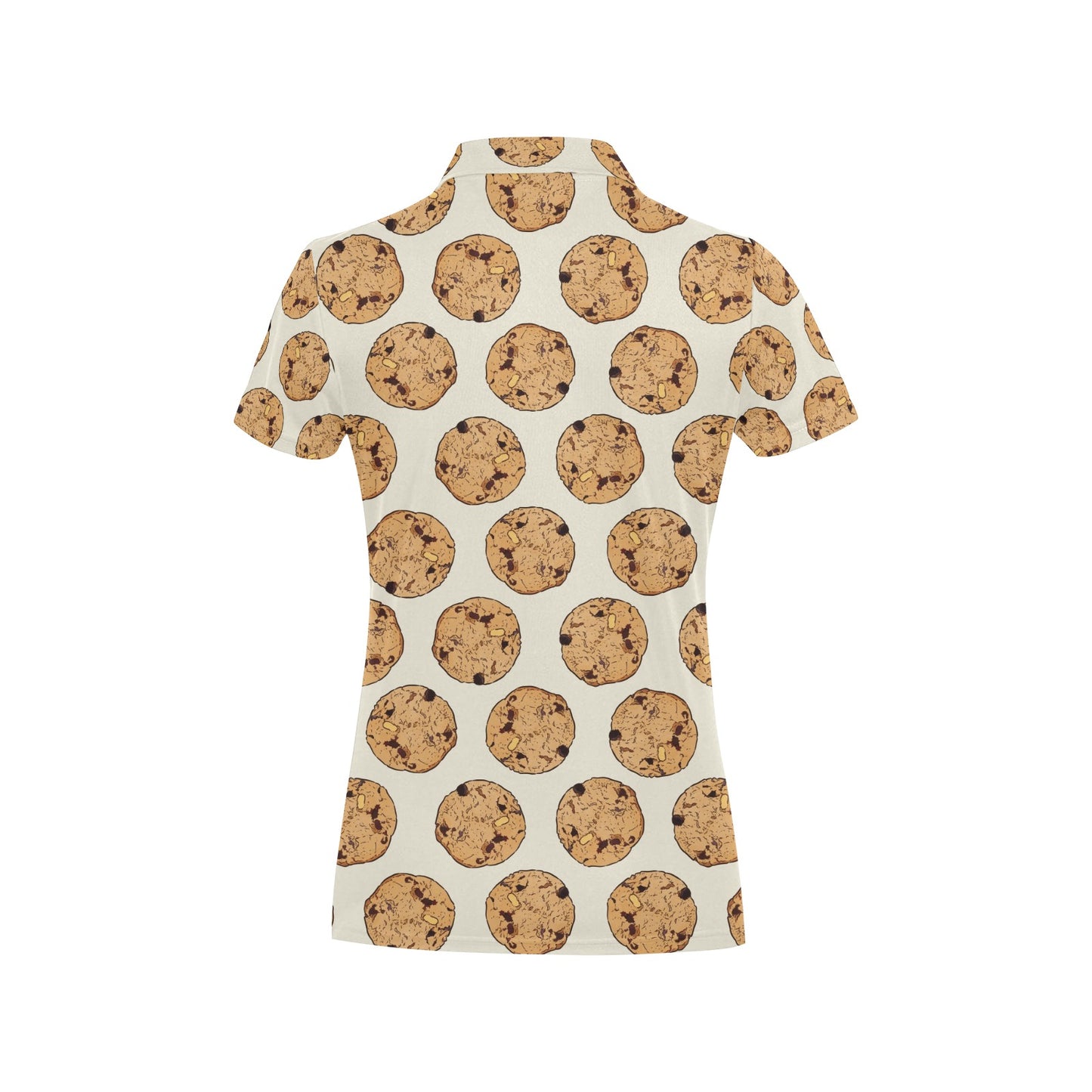 Cookie Pattern Print Design 05 Women's Polo Shirt