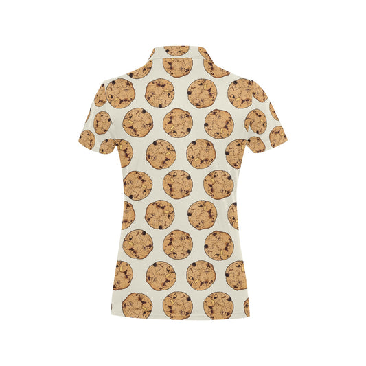 Cookie Pattern Print Design 05 Women's Polo Shirt