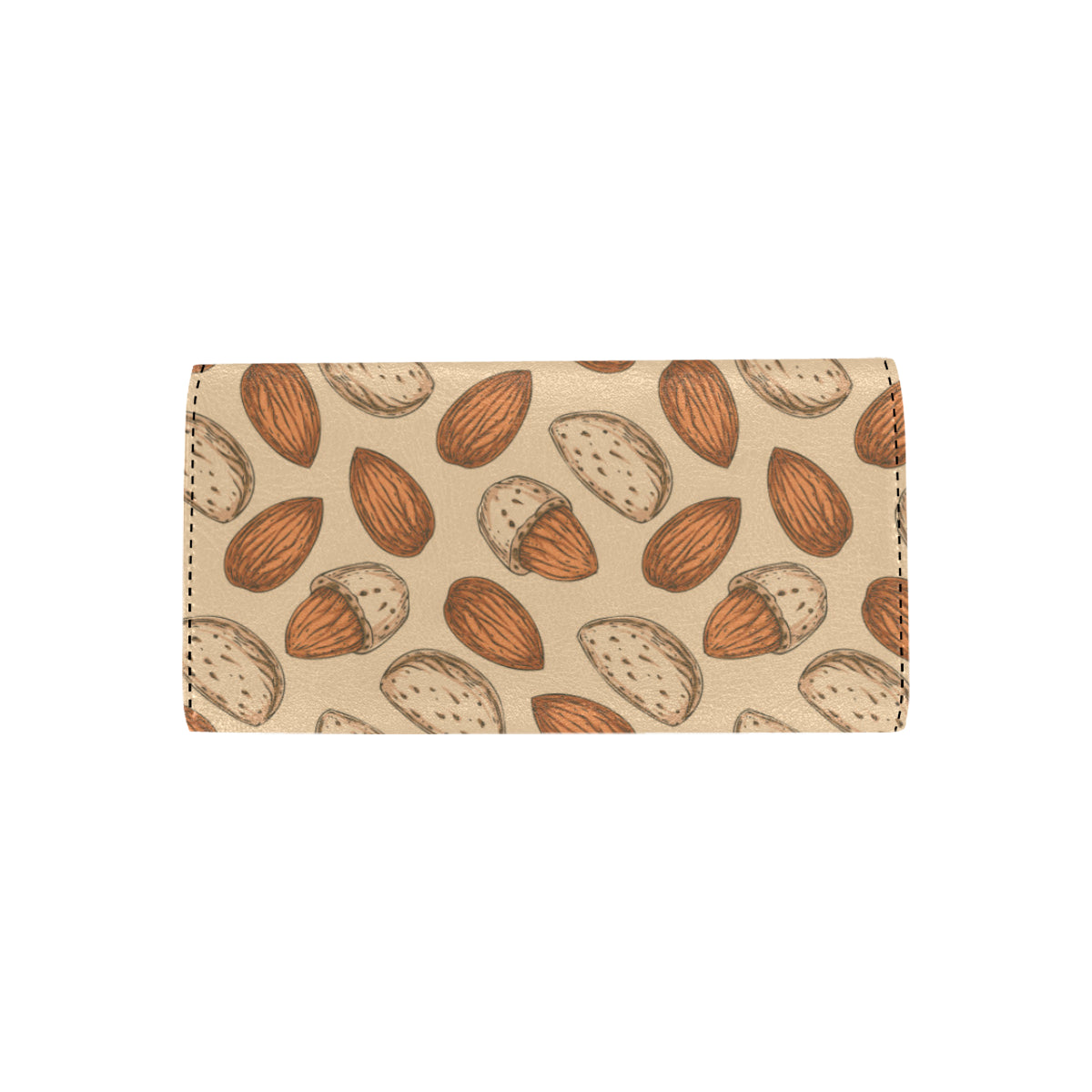 Almond Pattern Print Design 04 Women's Trifold Wallet