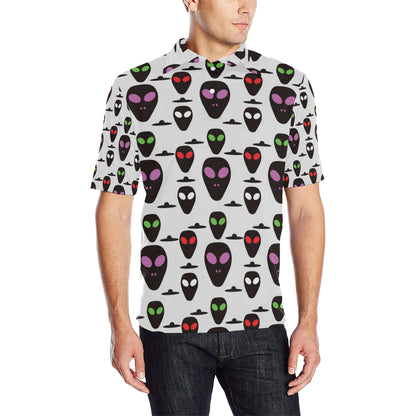 Alien Pattern Print Design 06 Men Polo Shirt
