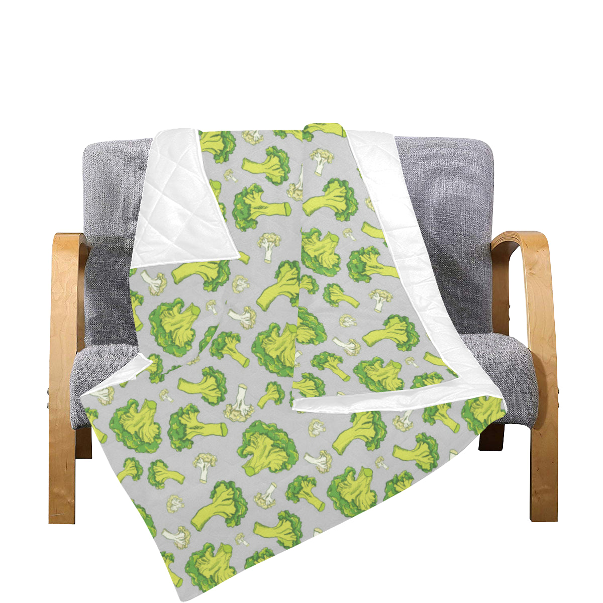 Broccoli Pattern Print Design 03 Premium Quilt