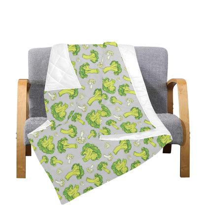 Broccoli Pattern Print Design 03 Premium Quilt