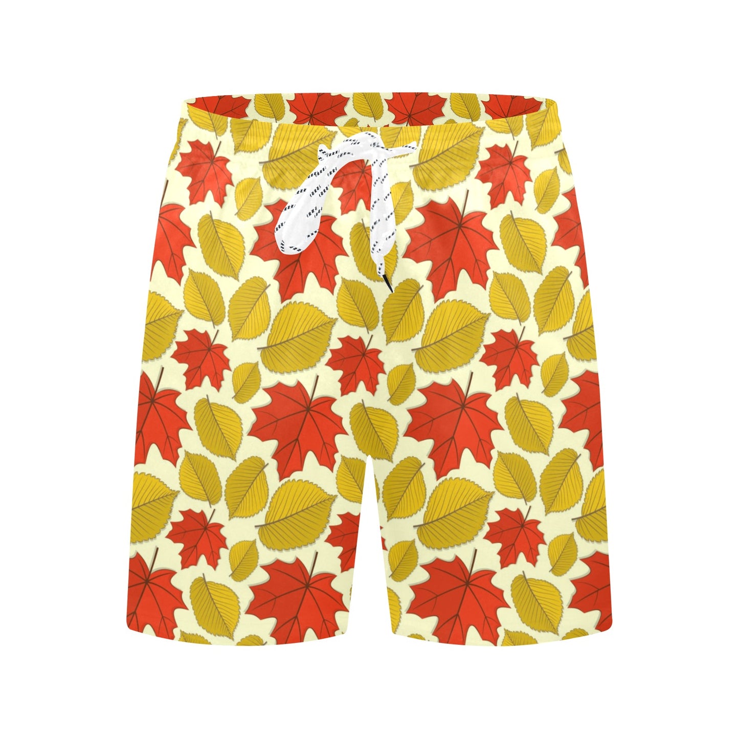Elm Maple Leave Print Pattern Men's Swim Trunks Beach Shorts
