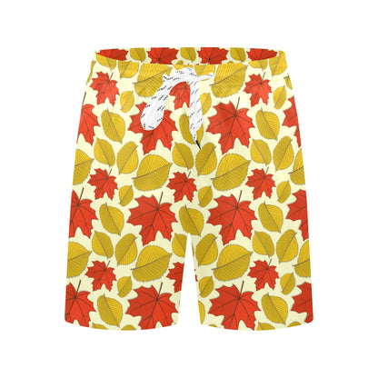 Elm Maple Leave Print Pattern Men's Swim Trunks Beach Shorts