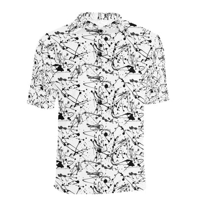 Splatter Print Design LKS305 Men Polo Shirt