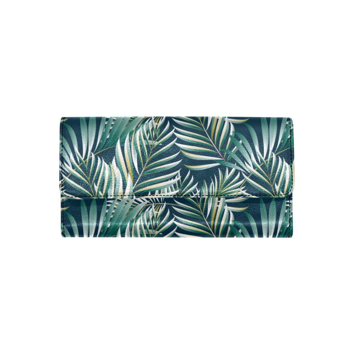 Sun Spot Tropical Palm Leaves Women's Trifold Wallet