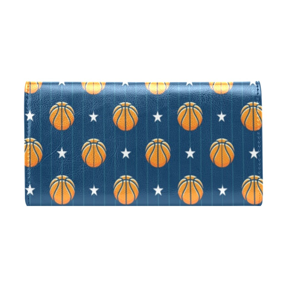 Basketball Star Print Pattern Women's Trifold Wallet