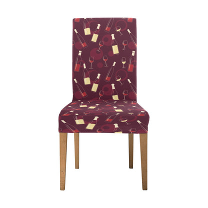 Wine Themed Print Design LKS302 Dining Chair Slipcover