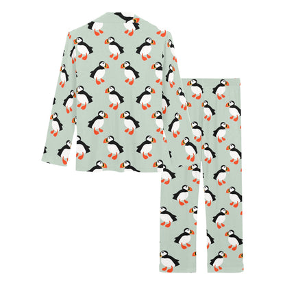 Puffin Pattern Print Design A03 Women's Long Pajama Set