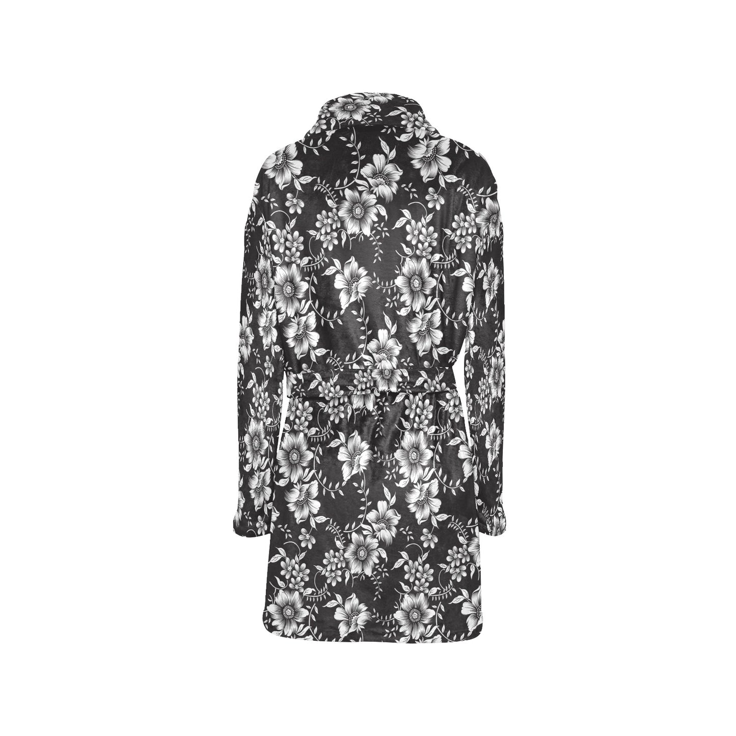 Gerberas Pattern Print Design GB02 Women's Fleece Robe