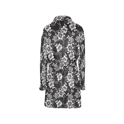 Gerberas Pattern Print Design GB02 Women's Fleece Robe