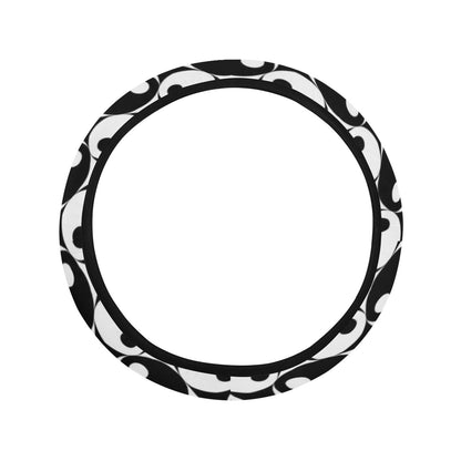 Yin Yang Print Design LKS304 Steering Wheel Cover with Elastic Edge