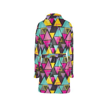 Geometric Colorful Pattern Print Design 02 Women's Fleece Robe