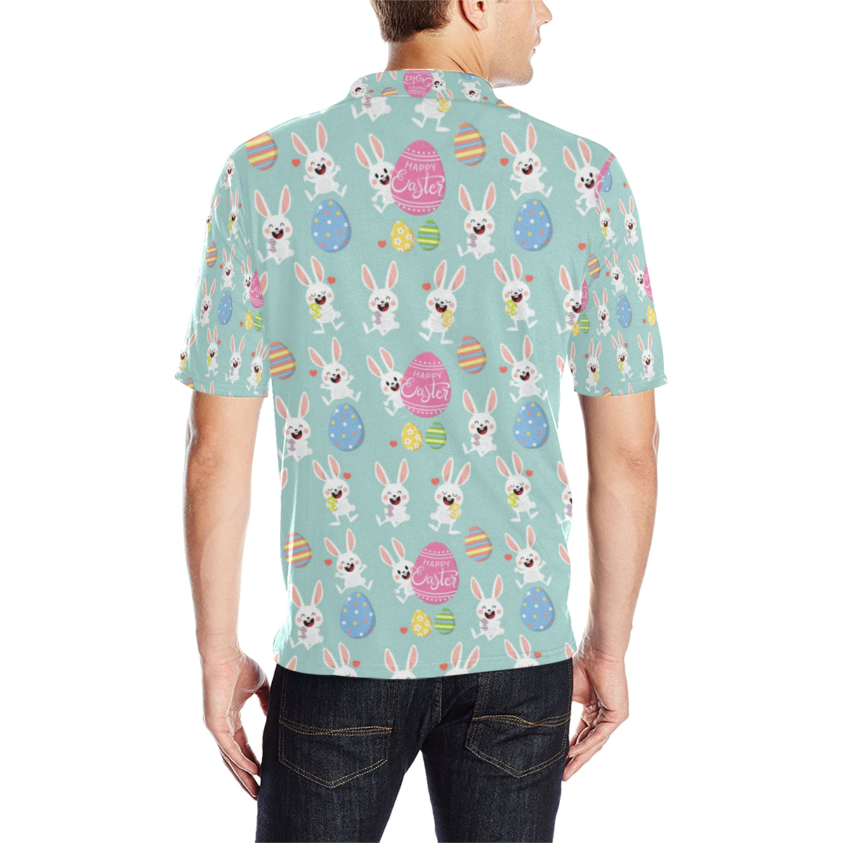 Easter Eggs Pattern Print Design RB014 Men Polo Shirt