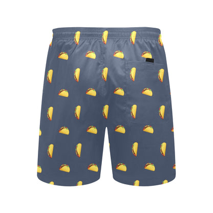 Taco Print Design LKS305 Men's Swim Trunks Beach Shorts