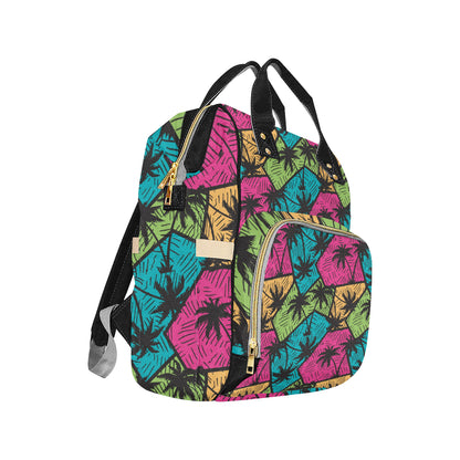 Palm Tree Pattern Print Design PT09 Diaper Bag Backpack