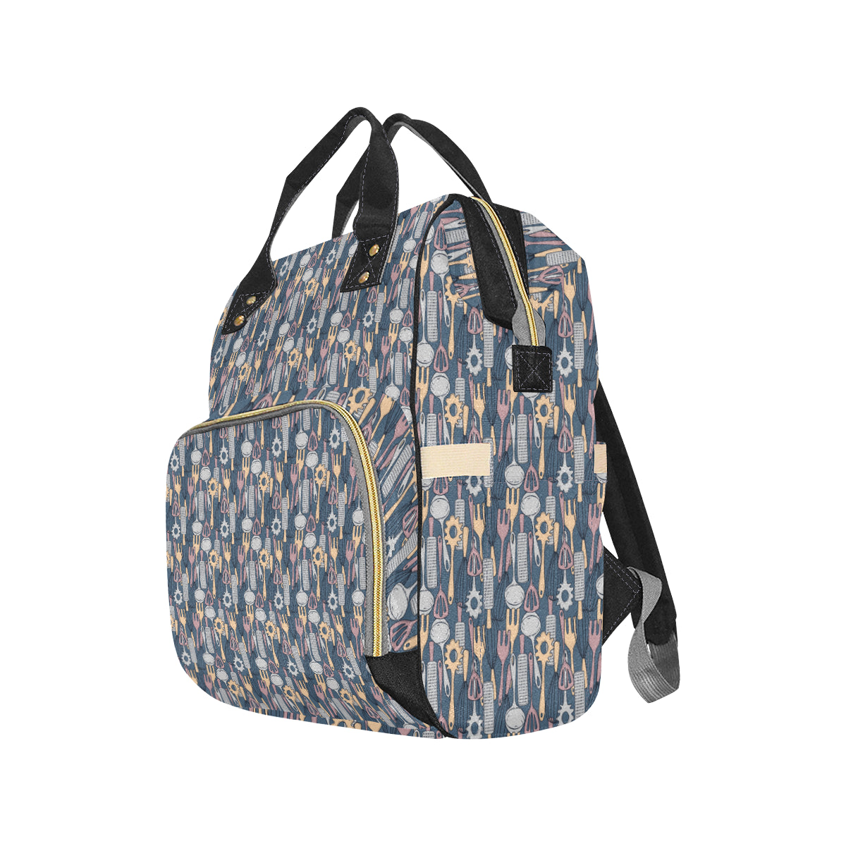 Cooking Kitchen Tools Pattern Print Design 05 Diaper Bag Backpack