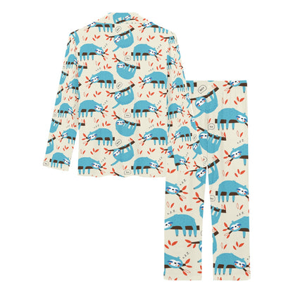 Sloth Print Design LKS3011 Women's Long Pajama Set