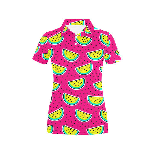 Watermelon Pattern Print Design WM04 Women's Polo Shirt