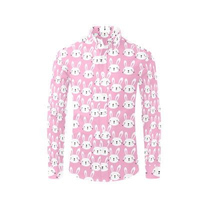 Rabbit Print Design LKS401 Men's Long Sleeve Dress Shirt