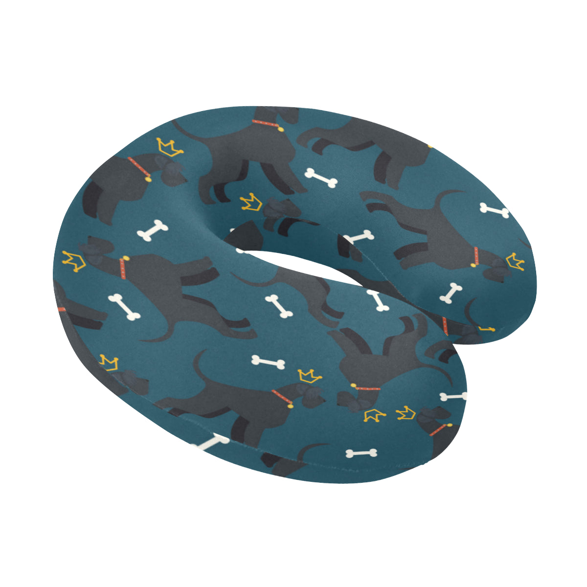 Schnauzers Pattern Print Design A04 U-Shaped Travel Neck Pillow