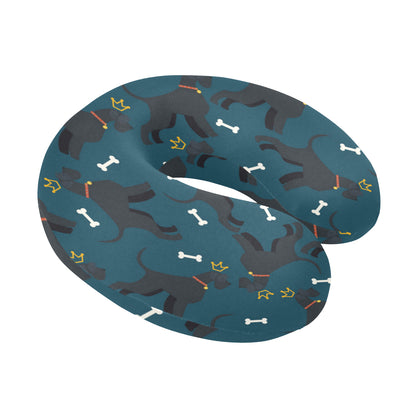 Schnauzers Pattern Print Design A04 U-Shaped Travel Neck Pillow