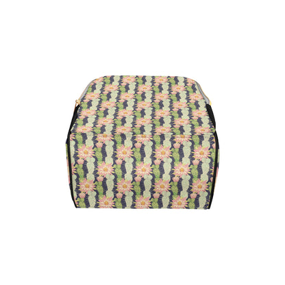 Cactus Pattern Print Design 01 Diaper Bag Backpack