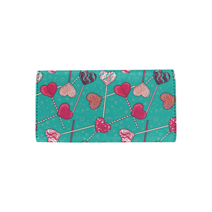Lollipop Pattern Print Design LL01 Women's Trifold Wallet