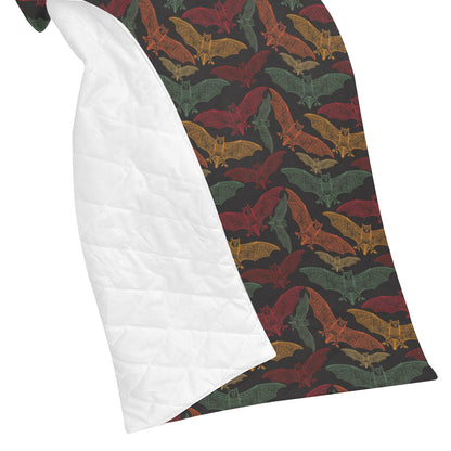 Bat Tribal Pattern Print Design 03 Premium Quilt