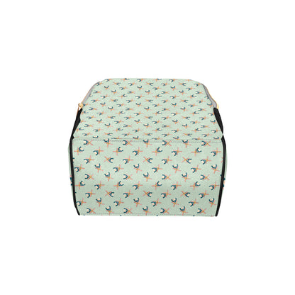 Windmill Pattern Print Design 02 Diaper Bag Backpack