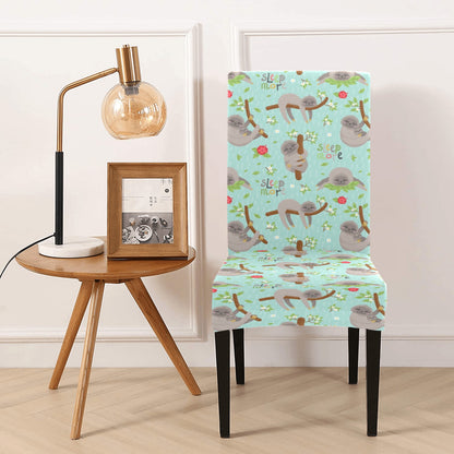 Sloth Print Design LKS305 Dining Chair Slipcover