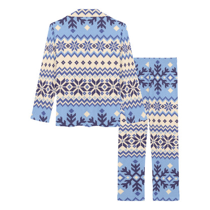 Nordic Pattern Print Design A03 Women's Long Pajama Set