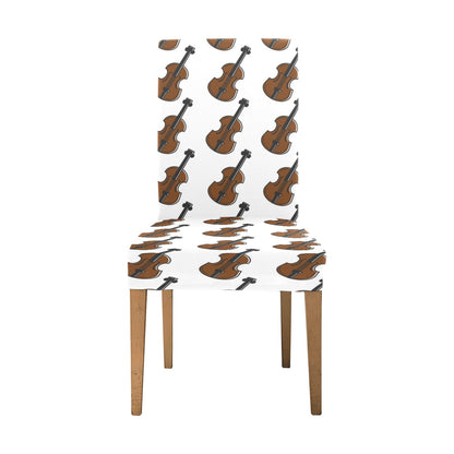 Violin Print Design LKS405 Dining Chair Slipcover