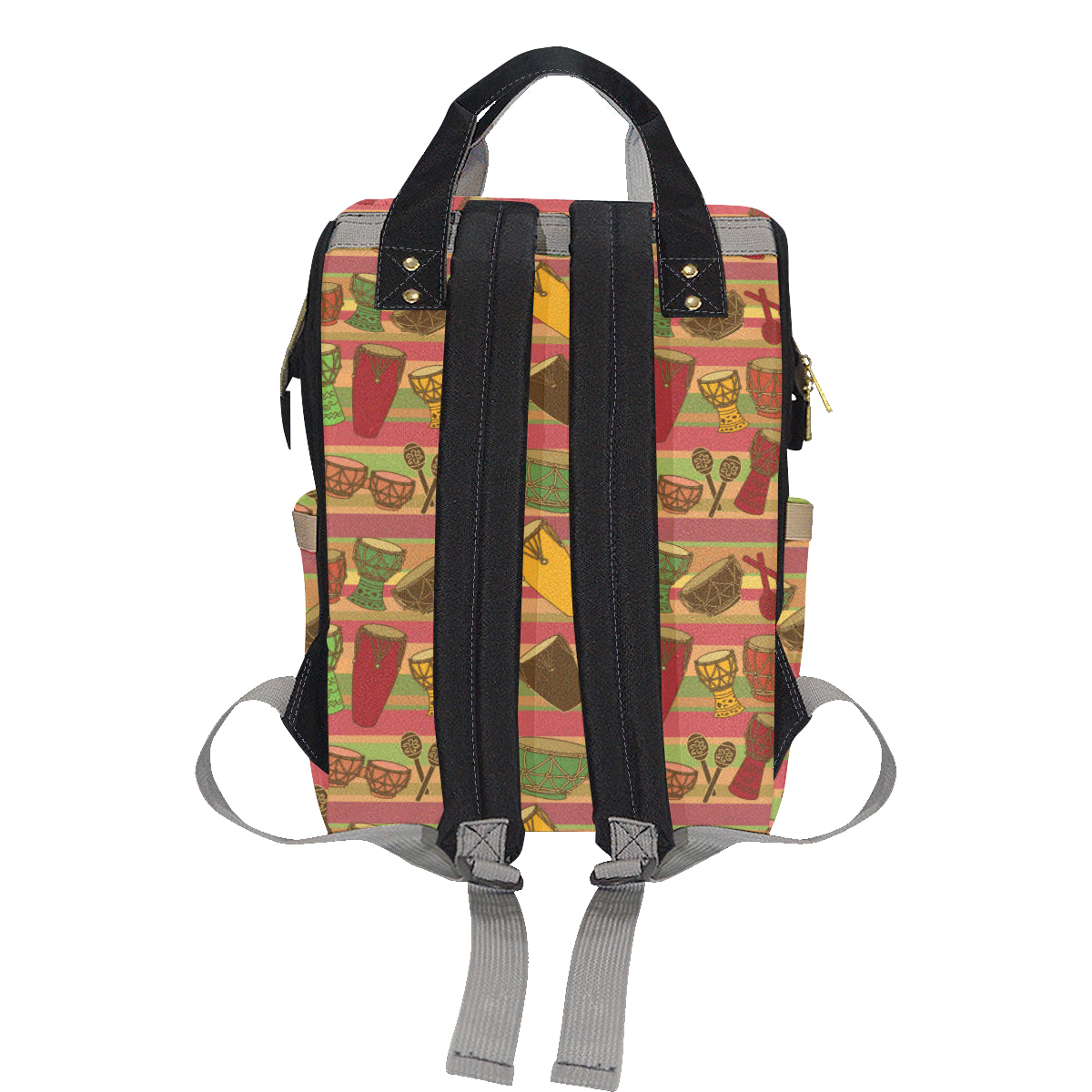 Percussion Pattern Print Design 01 Diaper Bag Backpack
