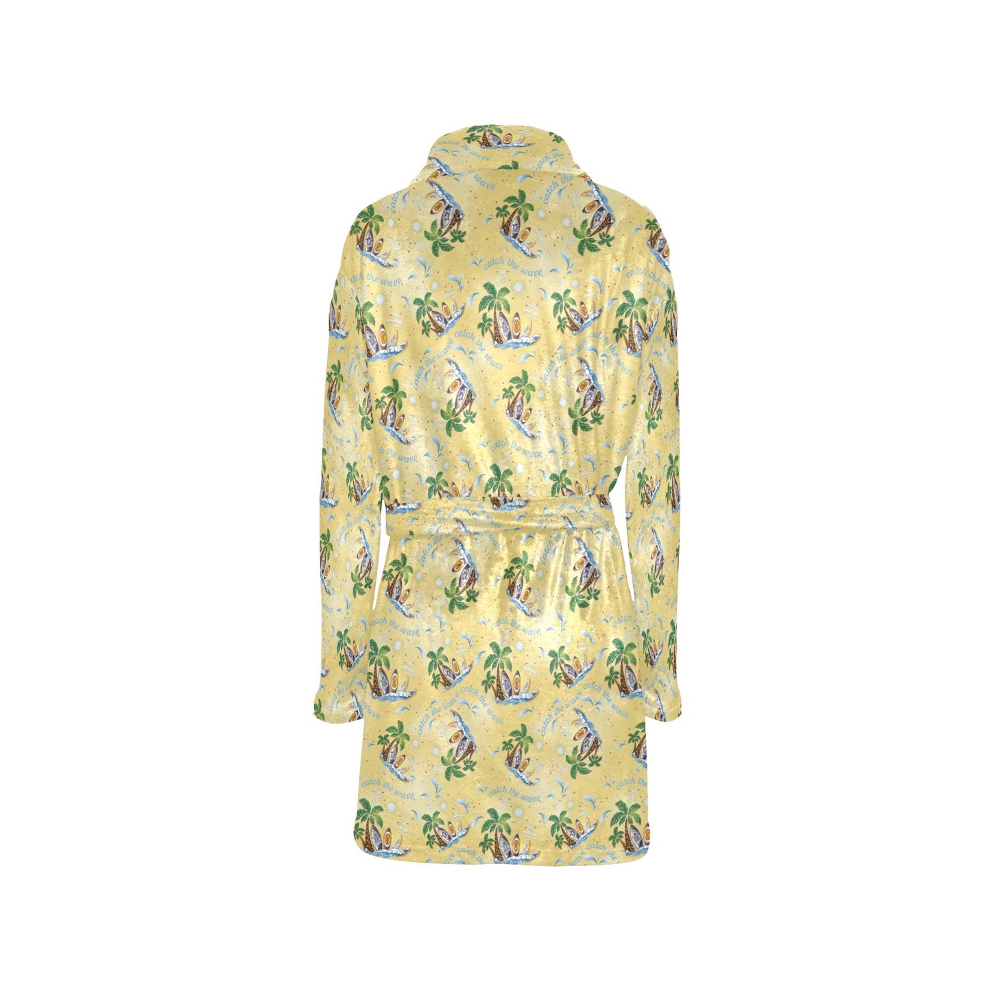 Surf Catch the Wave Design Women's Fleece Robe