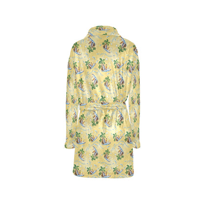 Surf Catch the Wave Design Women's Fleece Robe