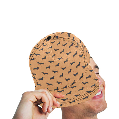 Dachshund Draw Print Pattern Snapback Cap