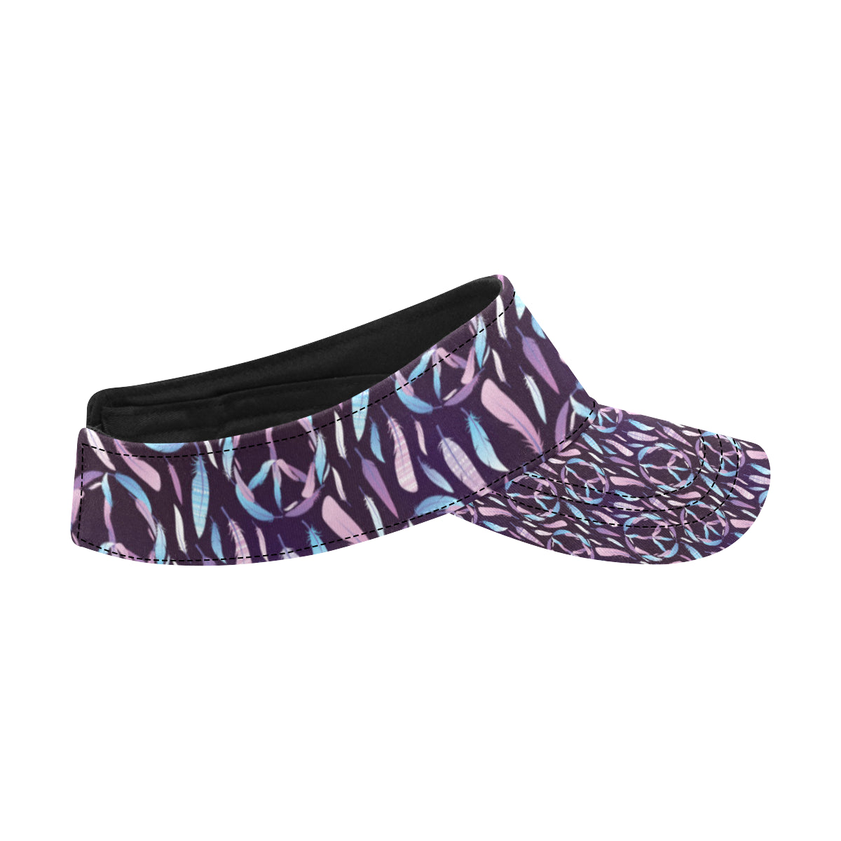 Peace Sign Feather Design Print Unisex Sun Visor