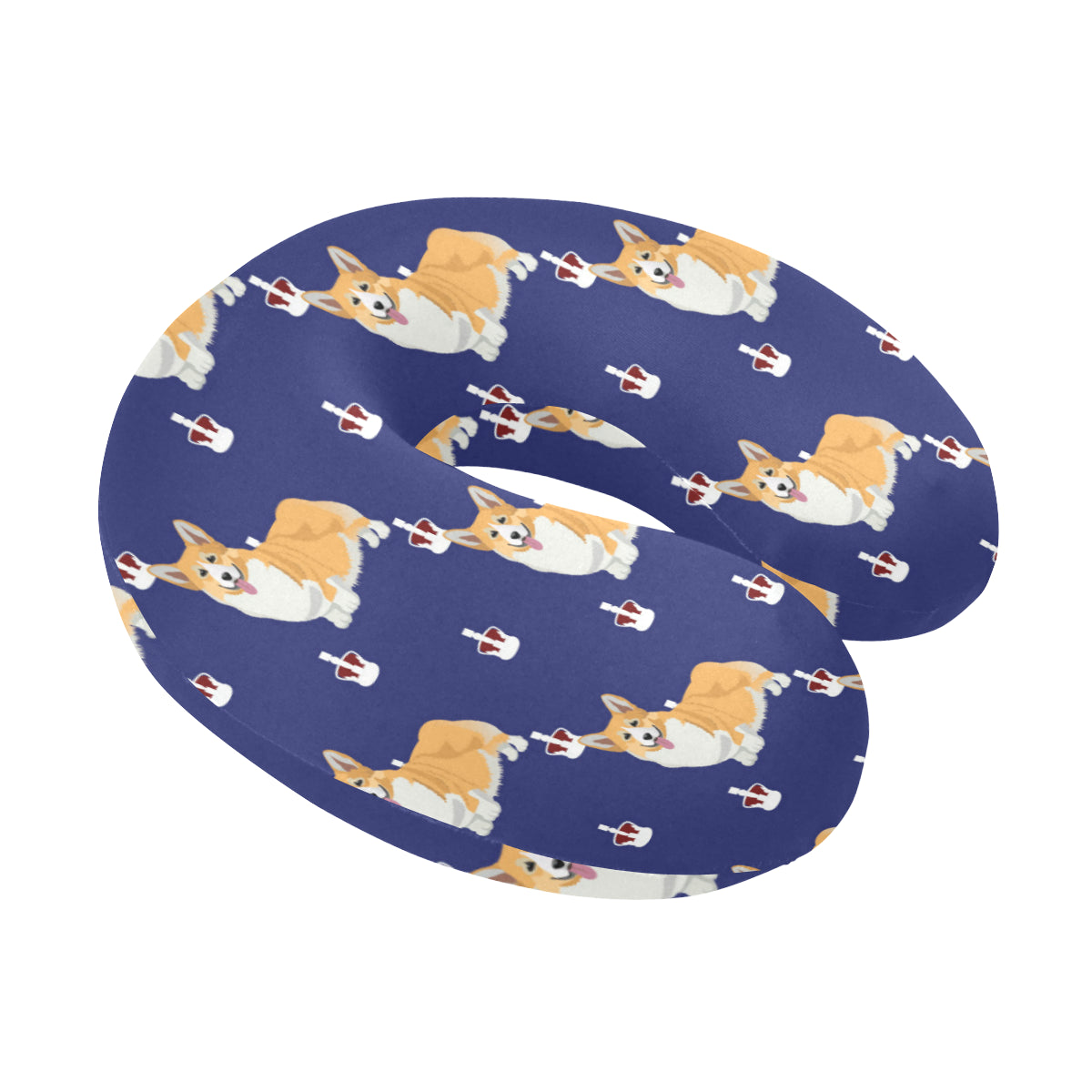 Pembroke Welsh Corgis Pattern Print Design A07 U-Shaped Travel Neck Pillow