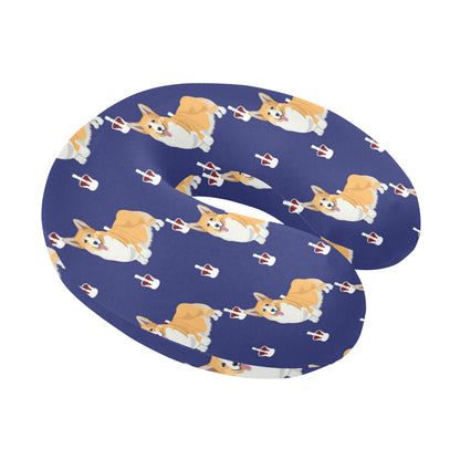 Pembroke Welsh Corgis Pattern Print Design A07 U-Shaped Travel Neck Pillow