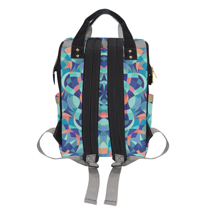 Kaleidoscope Pattern Print Design 03 Diaper Bag Backpack