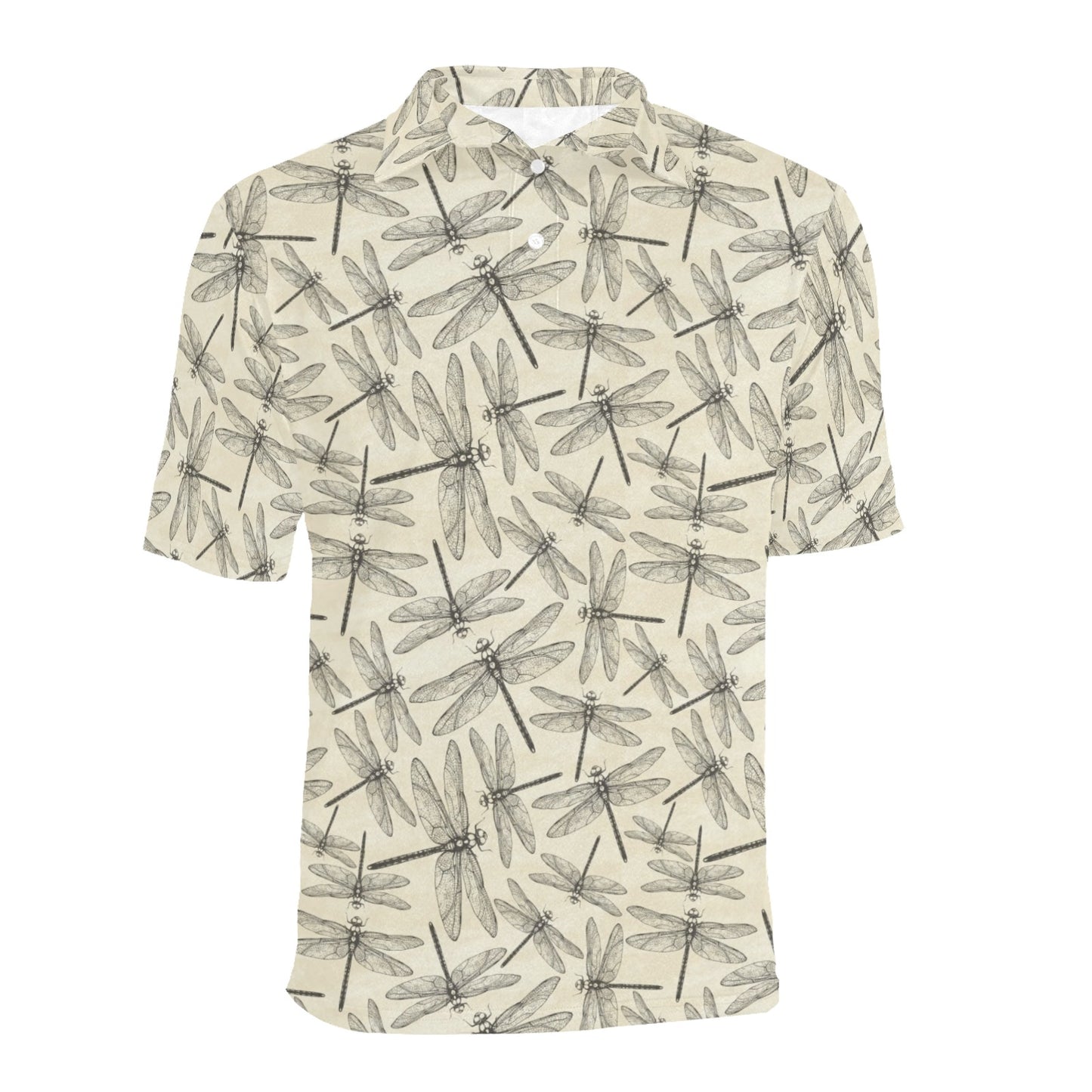 Dragonfly Print Design LKS402 Men Polo Shirt