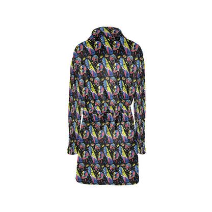 Skateboard Print Design LKS304 Women's Fleece Robe