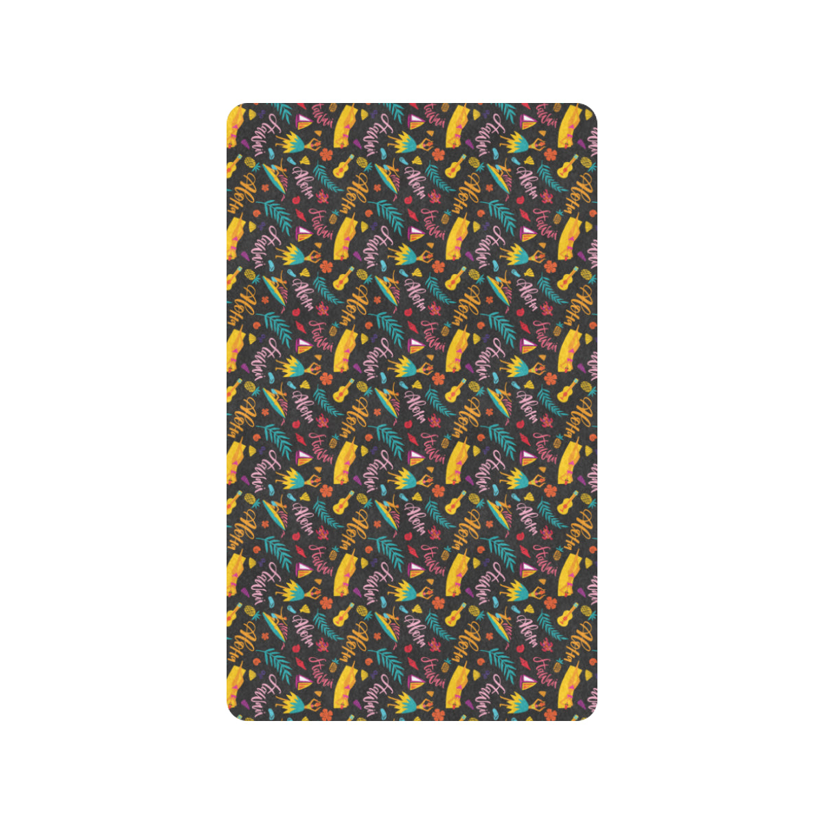 Aloha Hawaii Summer Design Themed Print Rubber Doormat